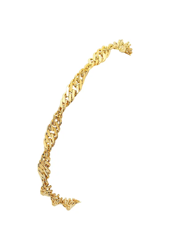 9ct Yellow Gold Silver Infused Bracelet