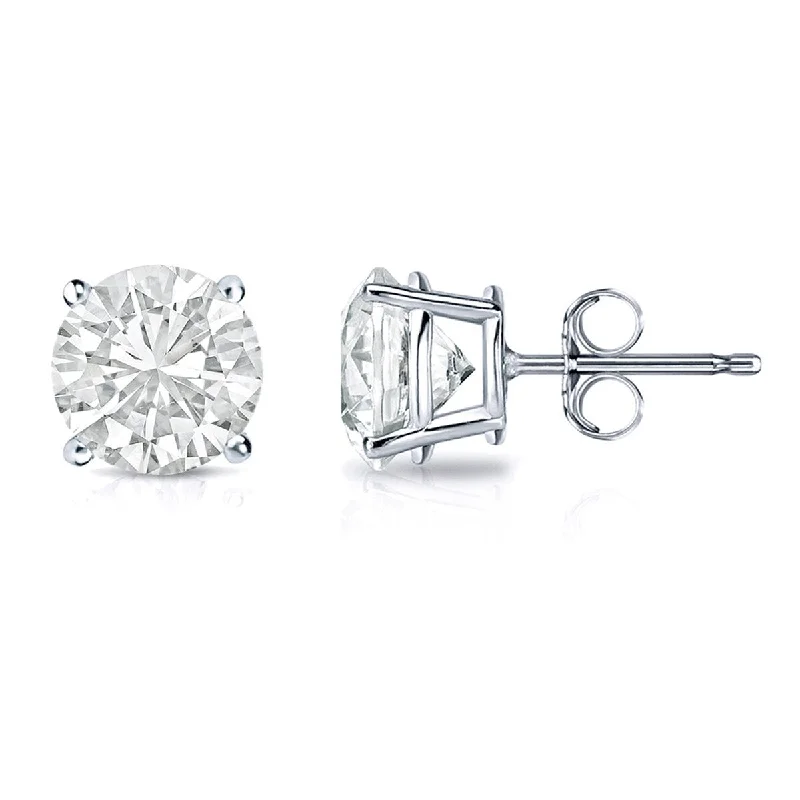 Auriya 18k Gold 1ctw Clarity-enhanced Diamond Stud Earrings (J-K, VS1-VS2)