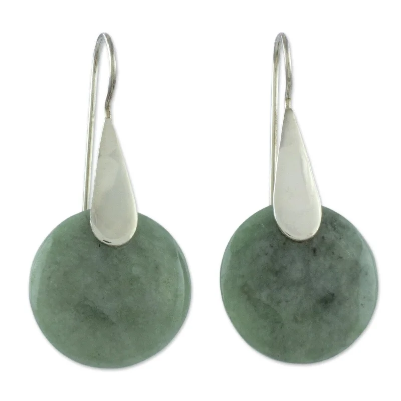 NOVICA Otomi Forest Princess, Jade dangle earrings - 1.6L*0.8W