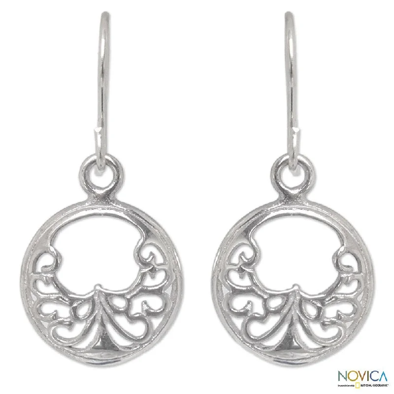 Handmade Sterling Silver 'Precious Lace' Earrings (Thailand)