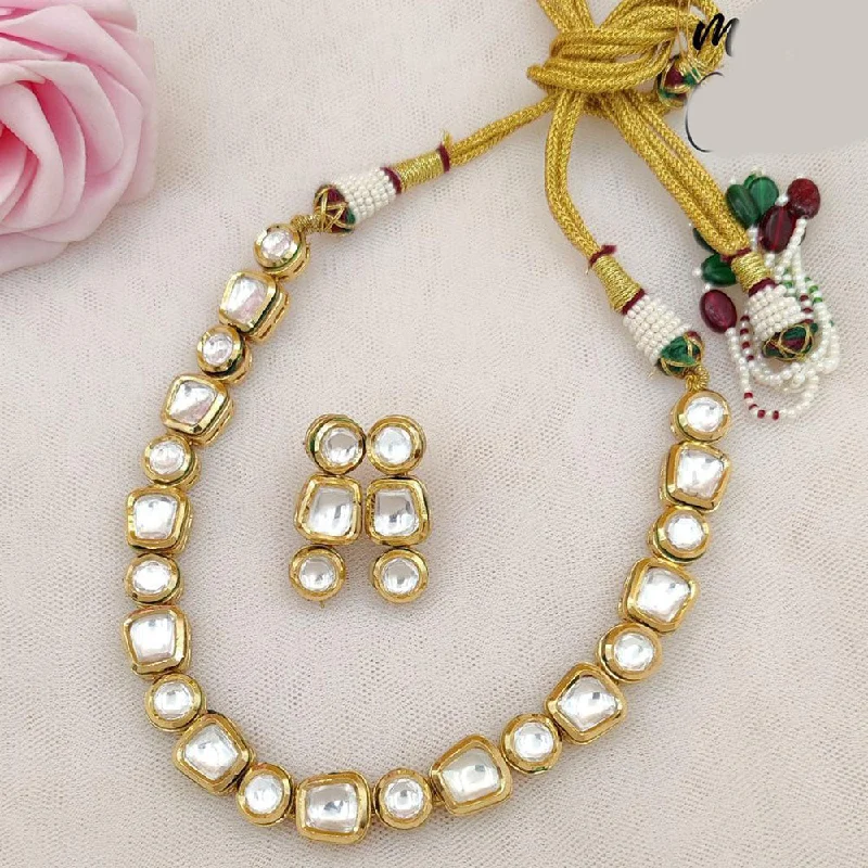 Jewel Addiction Gold Plated Kundan Stone Necklace Set