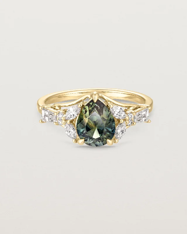 Iris Cluster Ring | Sapphire & Diamond