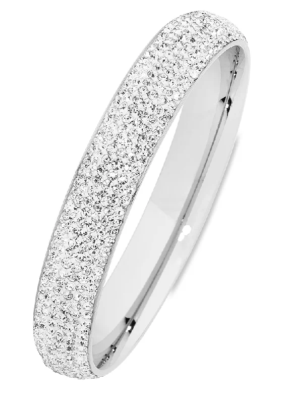 Stainless Steel Crystal Bangle