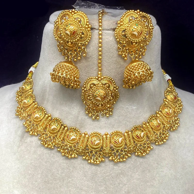 Royal Kundan Jewellery Gold Plated Necklace Set