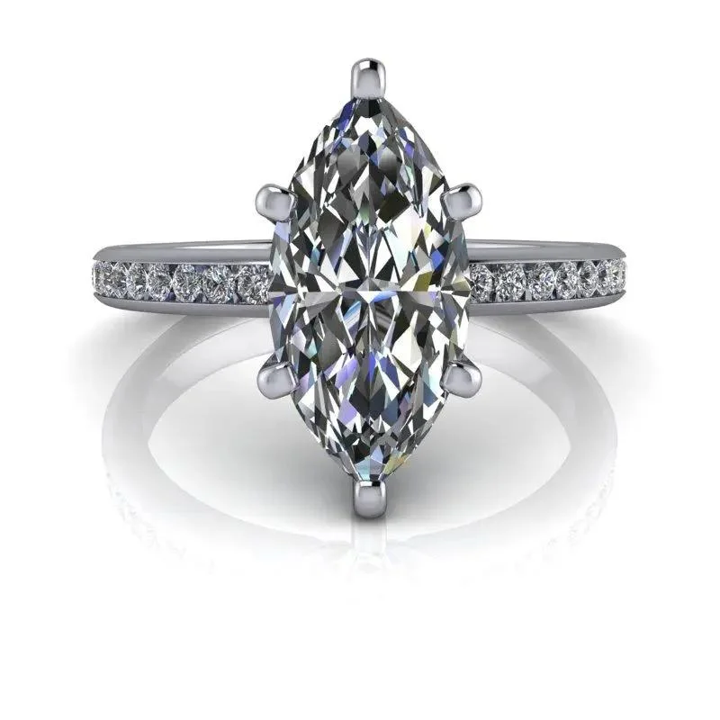 Marquise Cut Moissanite Ring 2.00 ctw