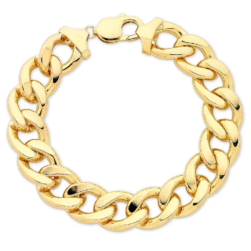 9ct Yellow Gold Solid Curb Bracelet