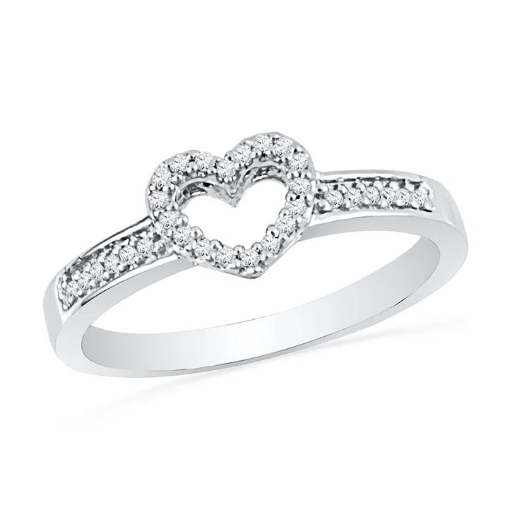 Dazzling Diamond Heart Promise Ring