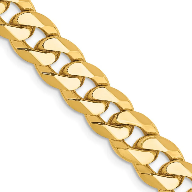 Men's 10k Yellow Gold 11mm Hollow Miami Cuban (Curb) Chain Bracelet