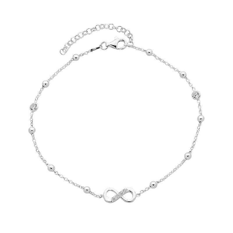 Sterling Silver Infinity Anklet