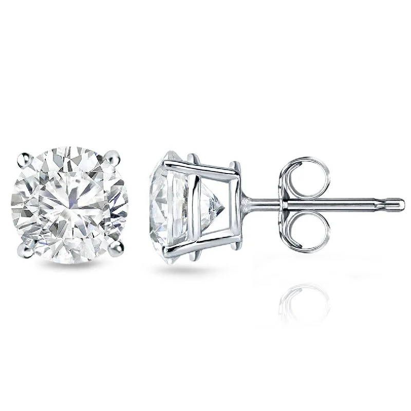 Auriya 18k Gold 2ct TW Clarity-enhanced Diamond Stud Earrings (G-H, I2-I3)