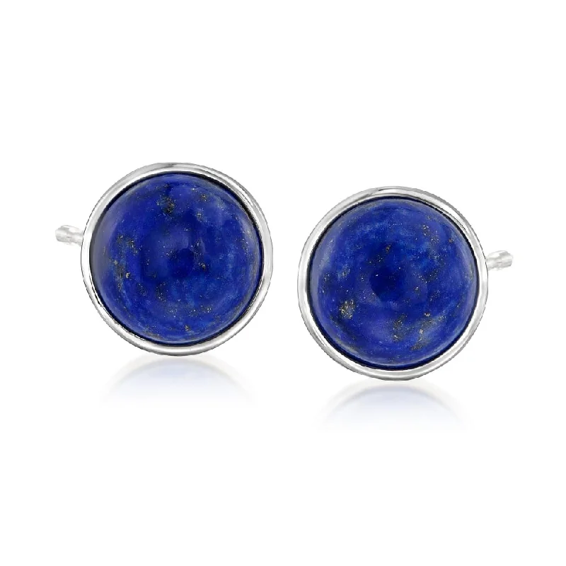 925 Sterling Silver Lapis Lazuli Studs Earrings