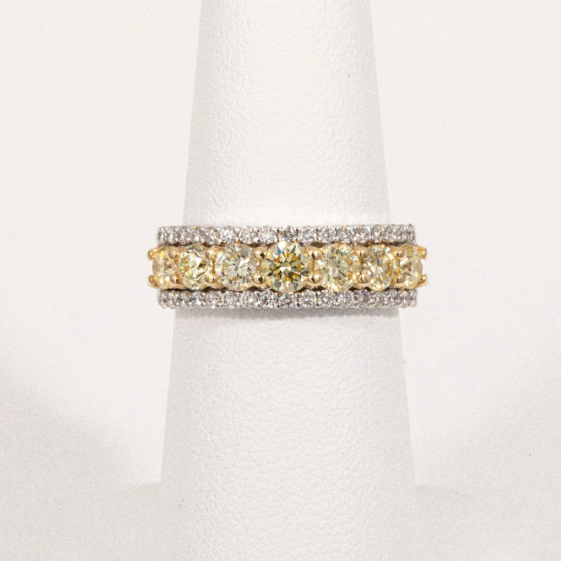 14kt Yellow Gold Yellow and White Diamond Ring