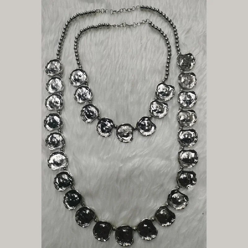 Kumavat Jewels Oxidised Plated Double Necklace