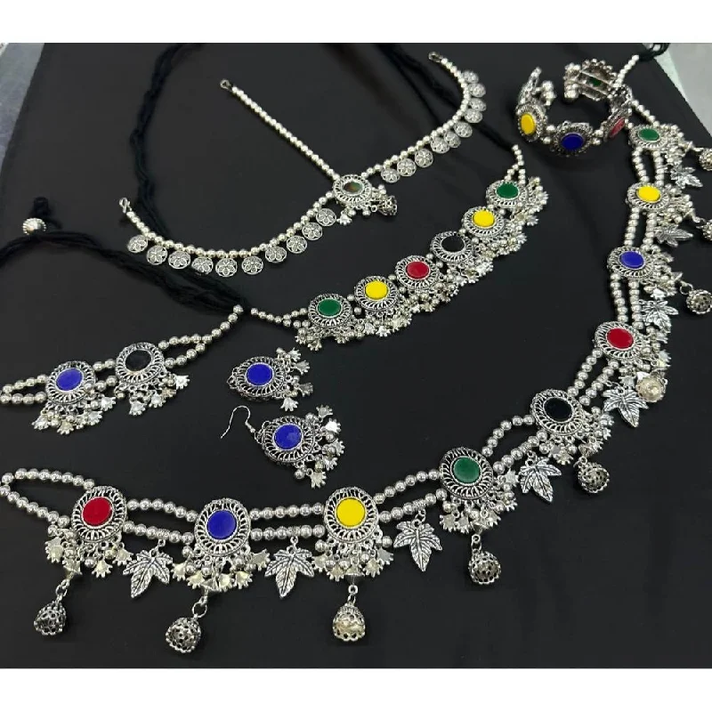 Akruti Collection Oxidised  Plated Multi Color Combo Set