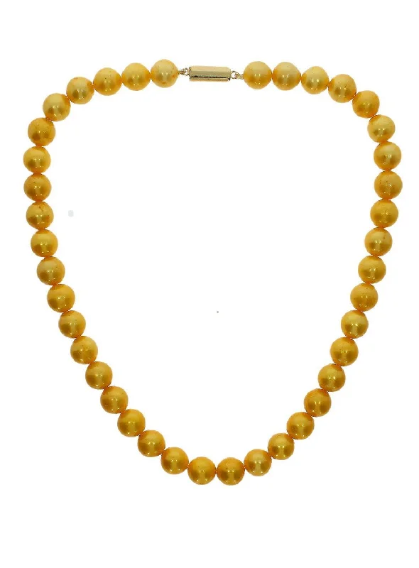 Graceful Yellow Pearl Necklace