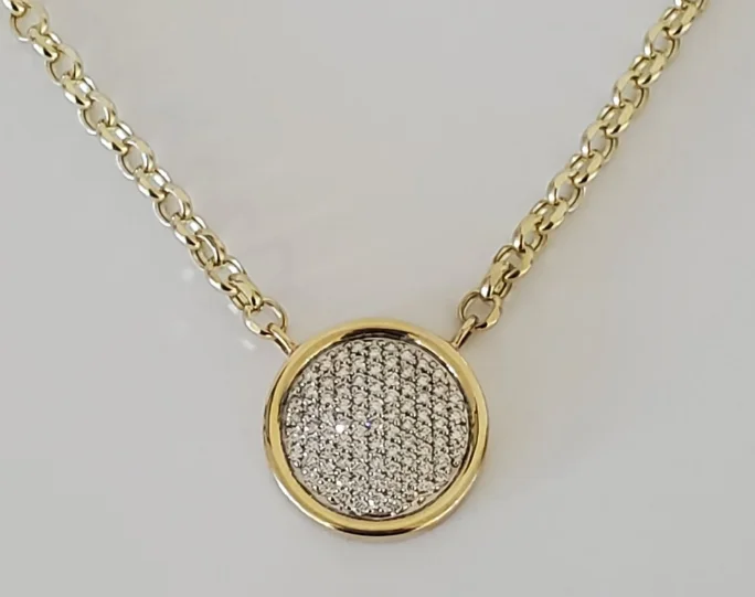 14kt Yellow Gold Diamond Necklace