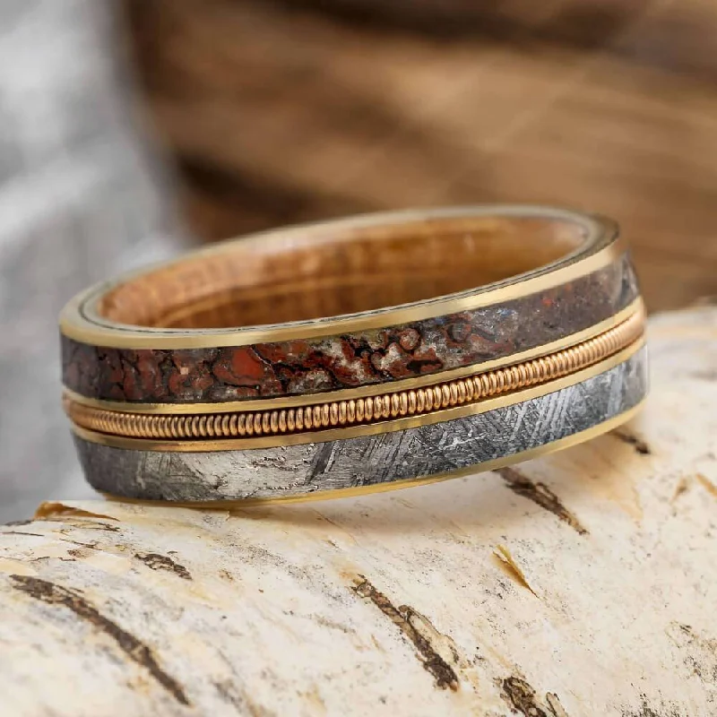 Unique Guitar String Men's Wedding Band