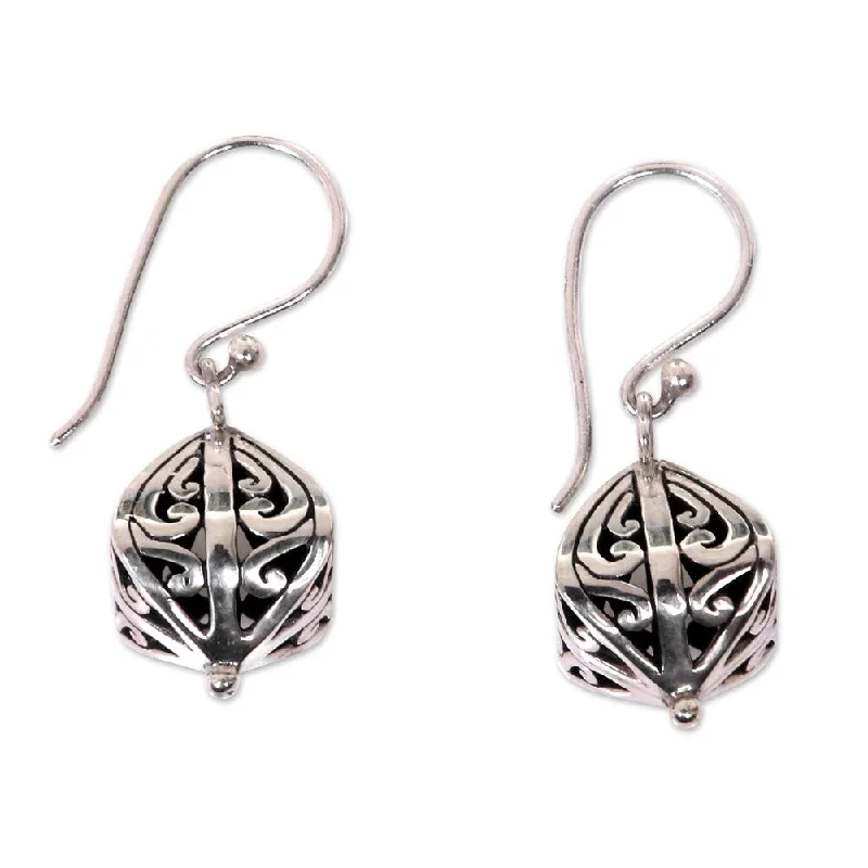 NOVICA Handmade Sterling Silver Fruit Earrings (Indonesia) - 1.3L*0.4W