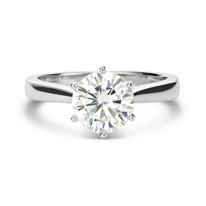 8mm Charles & Colvard Moissanite Solitaire Engagement Ring