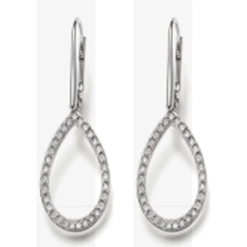 925 Sterling Silver White Natural Zircon Earrings