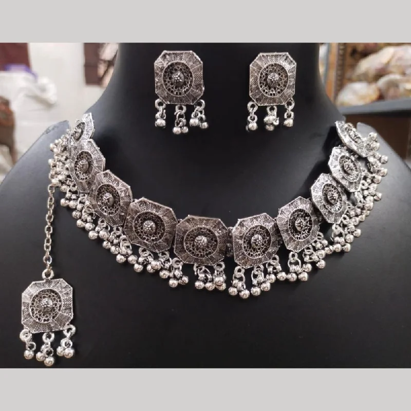 Manisha Jewellery Oxidised Plated Choker Necklace Set