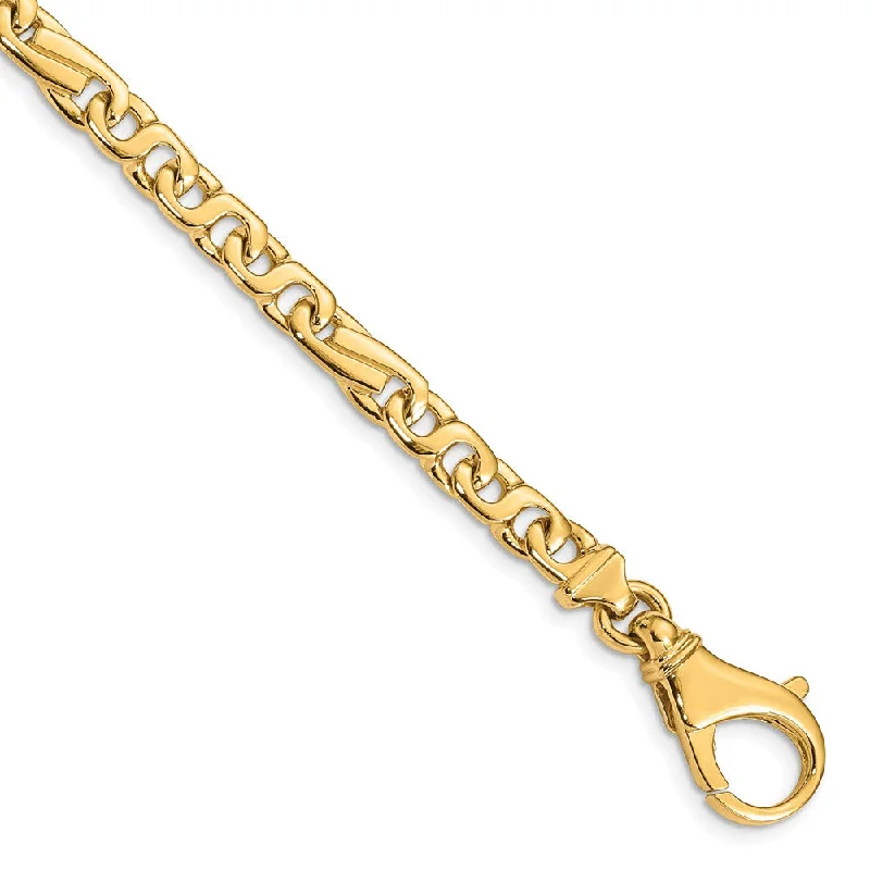 5.75mm 14K Yellow Gold Polished Fancy Figaro Chain Bracelet