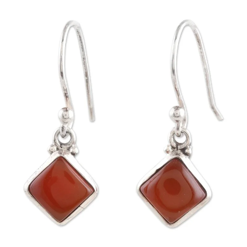 NOVICA Happy Kites, Carnelian dangle earrings - 0.9*0.4