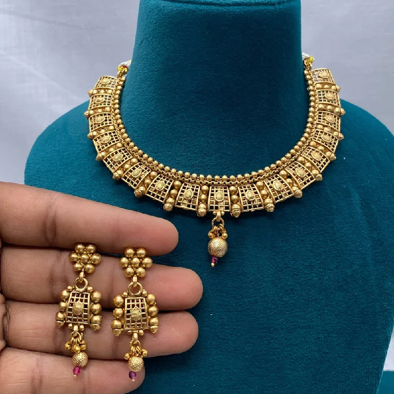 Royal Kundan Jewellery Gold Plated Necklace Set