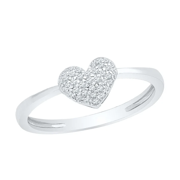 Dazzling Diamond Heart Promise Ring