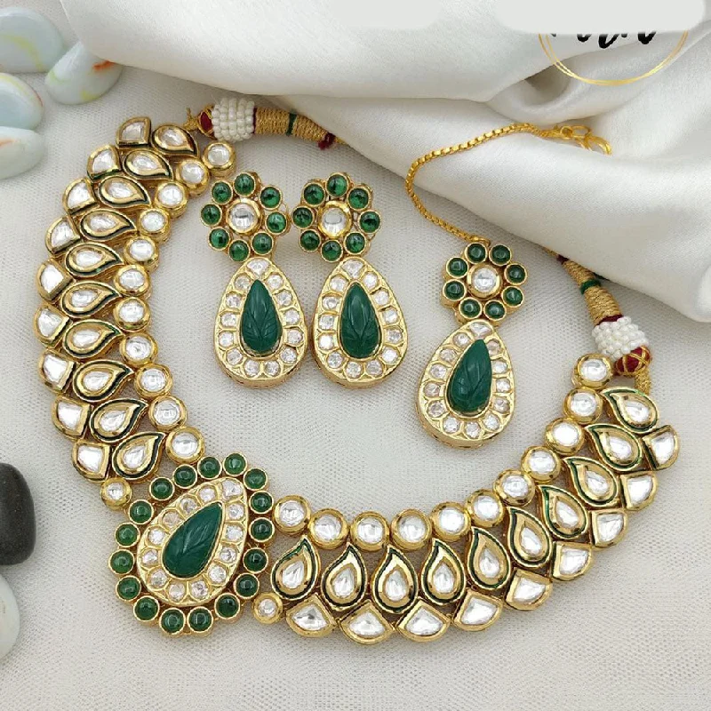 Jewel Addiction Gold Plated Kundan Stone Necklace Set